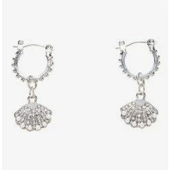 Wholesale ⭐ Disney The Little Mermaid Shell Bejeweled Mini Hoops 😍