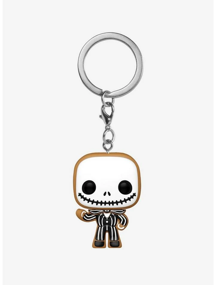 Best Sale ๐งจ Funko The Nightmare Before โ Christmas Pop! Gingerbread Jack Skellington Vinyl Key Chain Hot Topic 2022 Exclusive ๐ฏ