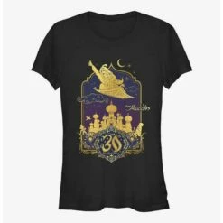 Brand new 😍 Disney Aladdin & Jasmine Flying 30th Anniversary 👧 Girls T-Shirt 🛒
