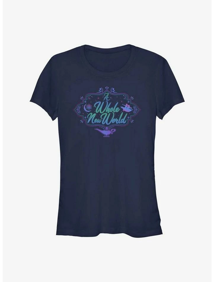 Promo ๐ Disney Aladdin A Whole New World ๐ง Girls T-Shirt ๐