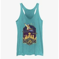 Discount 😀 Disney Aladdin & Jasmine Flying 30th Anniversary 👧 Girls Tanks 🎁