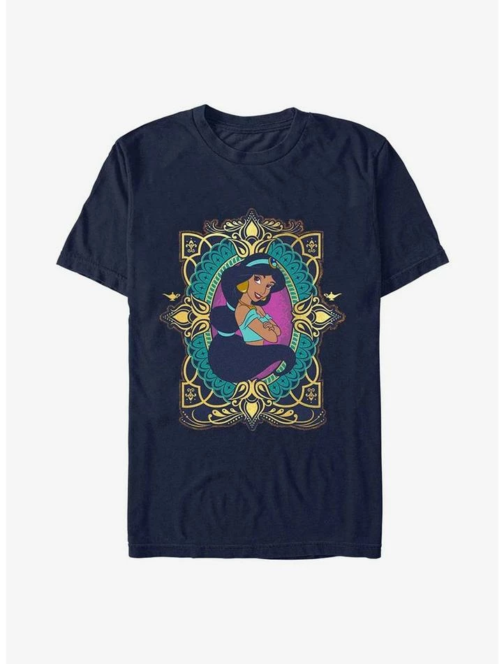 Cheapest ๐ Disney Aladdin Jasmine Badge 30th Anniversary T-Shirt ๐