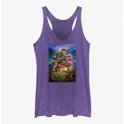 New 🛒 Disney Encanto Madrigal House Poster 👧 Girls Raw Edge Tank 👍
