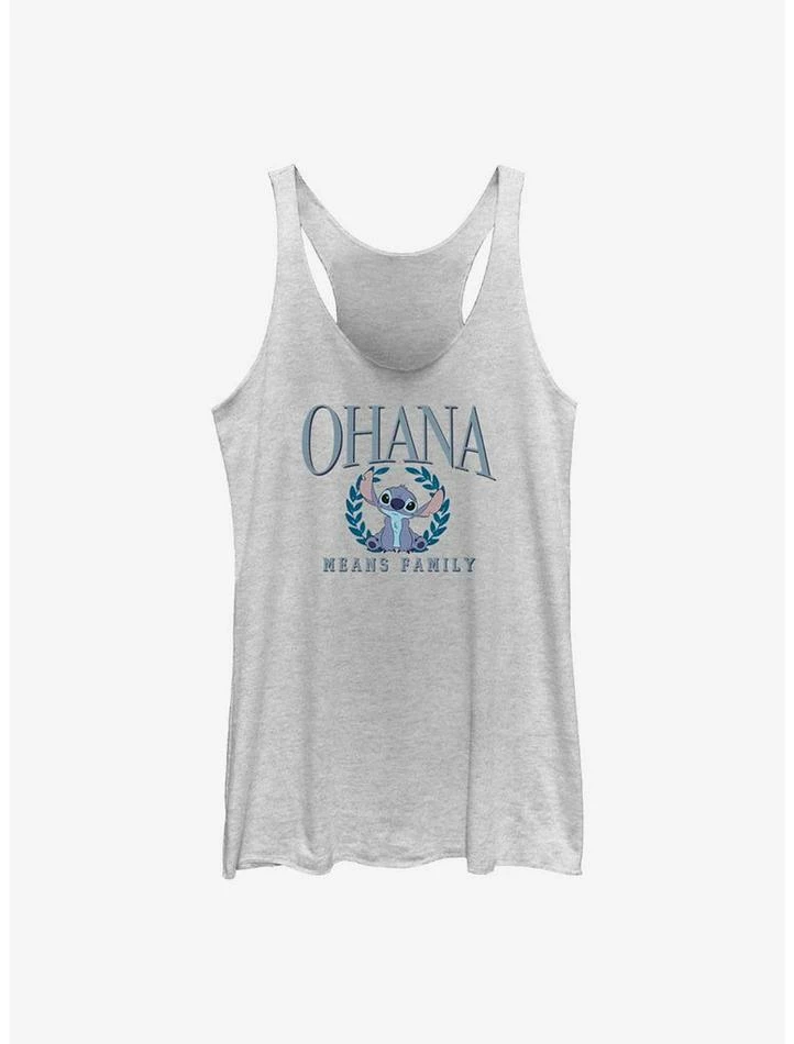 New 👏 Dsny Lilo Stch Stitch Collegiate 👧 Girls Raw Edge Tank ❤️