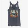 Flash Sale 👍 Dsny Lilo Stch Stitch Says Aloha 👧 Girls Raw Edge Tank ⌛