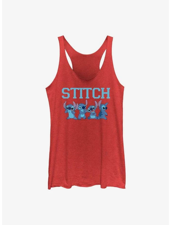 Hot Sale 🎁 Dsny Lilo Stch The Stitches Happy Stitch 👧 Girls Raw Edge Tank 🥰