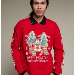 Promo 😍 Our Universe Disney Holiday Mickey Mouse Gingerbread Sweatshirt 🧨
