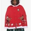 Best Sale 🛒 Her Universe Disney Holiday Mickey Mouse Hooded 👧 Girls Cape Plus Size ⌛