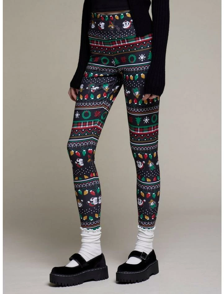 Budget 👍 Her Universe Disney Holiday Mickey Mouse & Friends Fair Isle Leggings 🎉