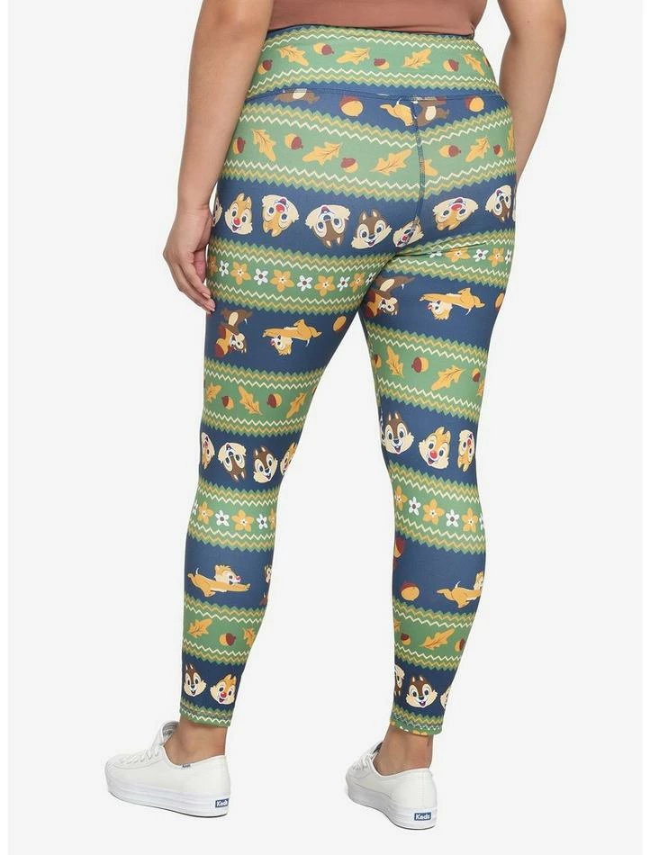 Hot Sale ๐งจ Disney Chip 'N' Dale Fair Isle Leggings Plus Size ๐ฅ - Image 2