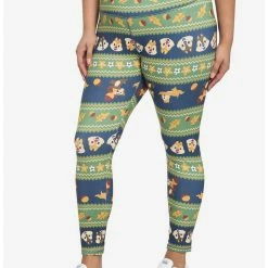 Hot Sale 🧨 Disney Chip 'N' Dale Fair Isle Leggings Plus Size 🔥