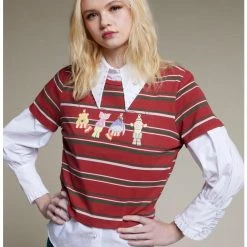 Cheapest 👏 Her Universe Disney Holiday Winnie The Pooh Festive Lights Stripe 👧 Girls Baby T-Shirt 😀