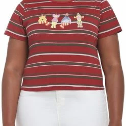 Budget ✔️ Her Universe Disney Holiday Winnie The Pooh Festive Lights Stripe 👧 Girls Baby T-Shirt Plus Size 👏