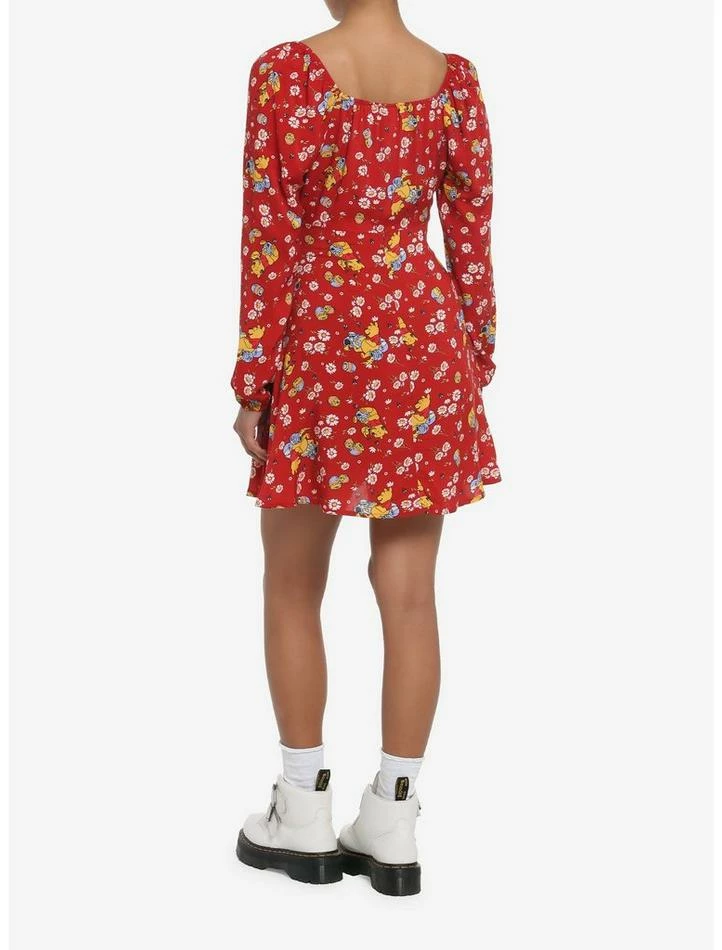 Hot Sale ✨ Disney Winnie The Pooh Floral Long-Sleeve 👗 Dress 😍 - Image 3