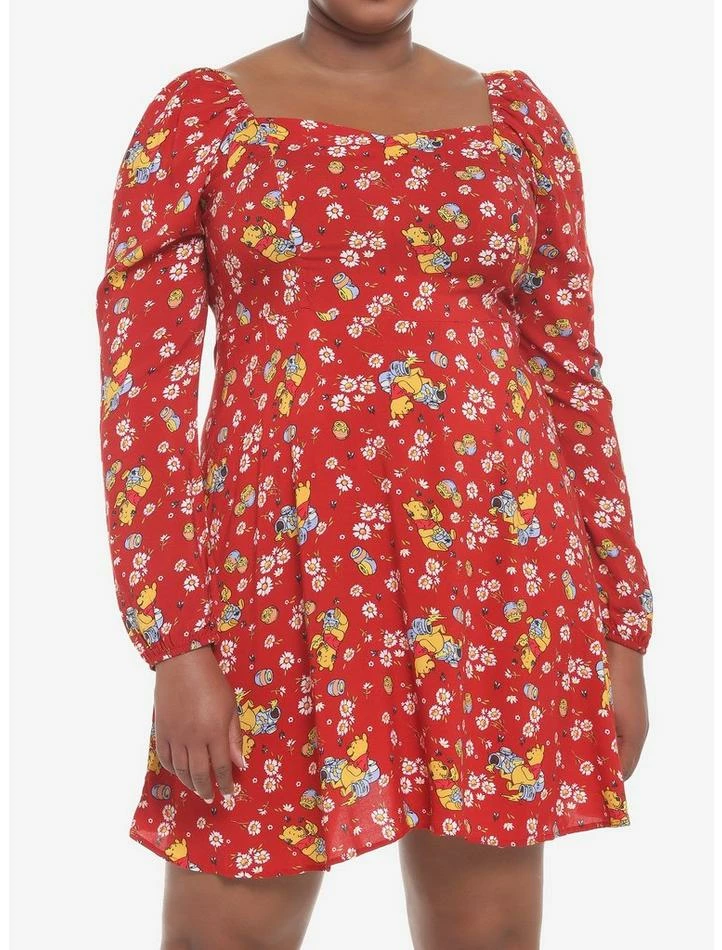 Best reviews of 🌟 Disney Winnie The Pooh Floral Long-Sleeve 👗 Dress Plus Size 👍