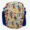 Hot Sale 🌟 Disney Mickey Mouse Action Poses Confetti Collage Cross Body Bag 🎁