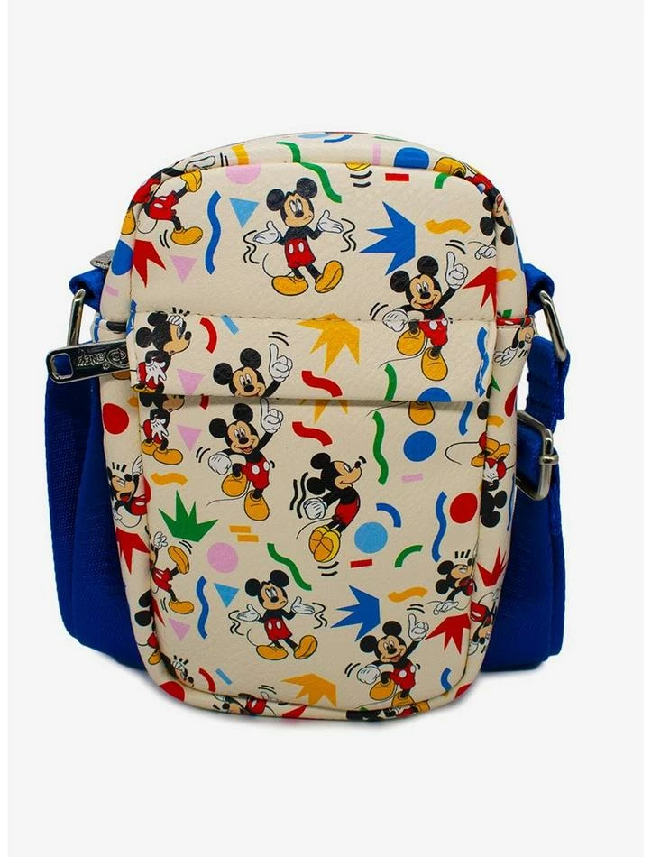 Hot Sale ๐ Disney Mickey Mouse Action Poses Confetti Collage Cross Body Bag ๐