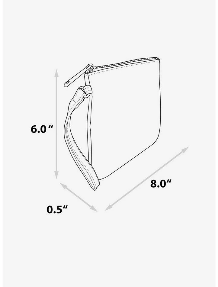 Buy ๐ Disney Mickey Mouse Mickey Mouse Icon Doodles All Over Yellows Black Single Pocket Wristlet ๐ - Image 4