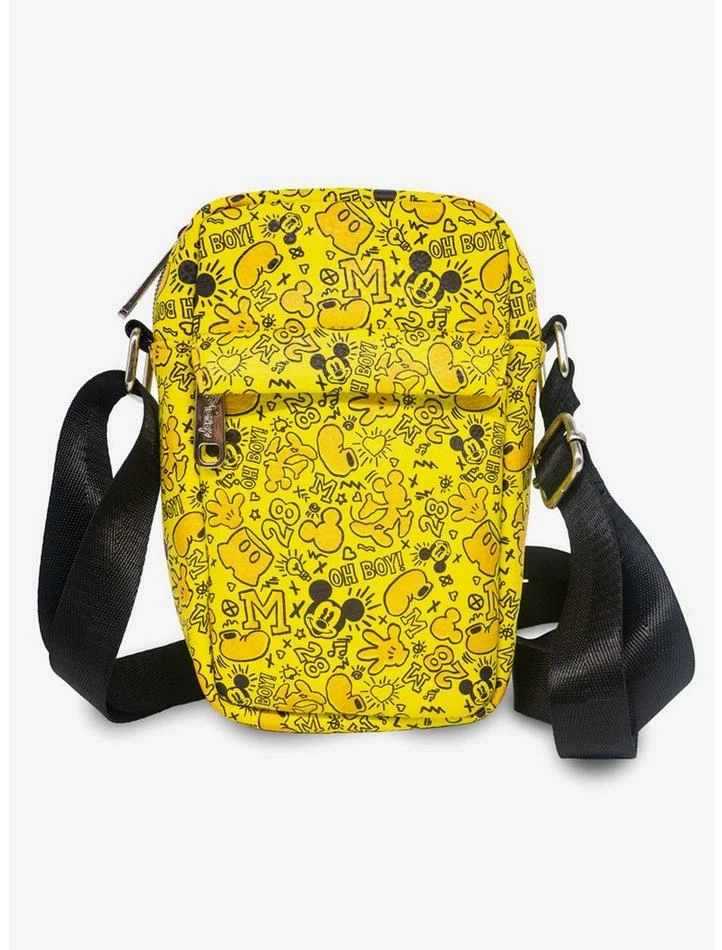 Best deal 👍 Disney Mickey Mouse Icon Doodles Collage Cross Body Bag 🔥