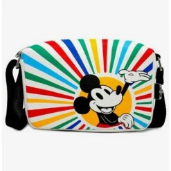 Promo 😀 Disney Mickey Mouse Smiling Sunburst Rays Pose Cross Body Bag 💯