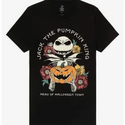 Cheapest 💯 The Nightmare Before 🎄 Christmas Jack Floral 👧 Girls T-Shirt 😀