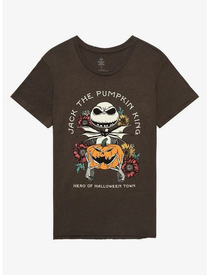 Best reviews of ๐งจ The Nightmare Before ๐ Christmas Jack Floral ๐ง Girls T-Shirt Plus Size ๐