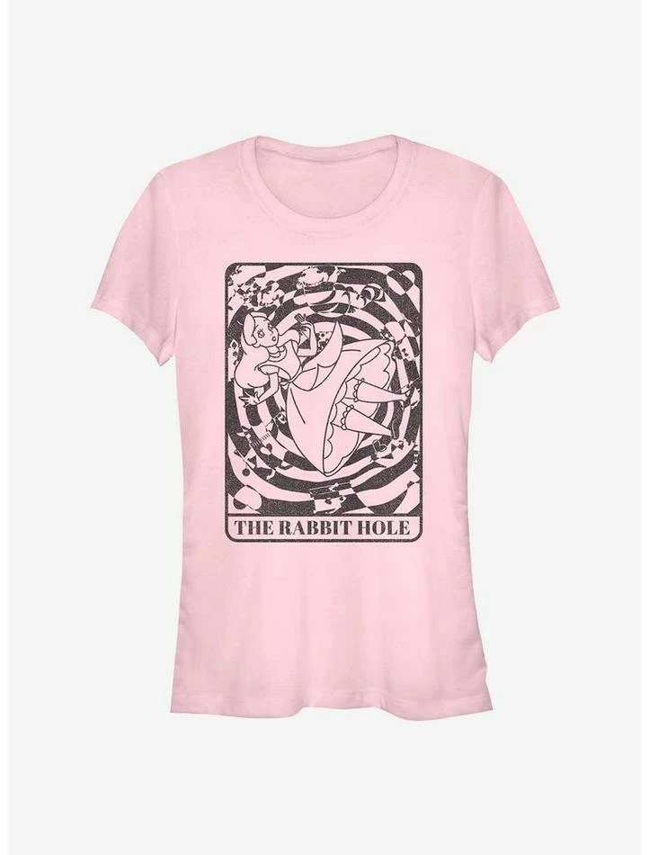 Discount ๐ฅ Disney Alice in Wonderland The Rabbit Hole Card ๐ง Girls T-Shirt ๐ฏ