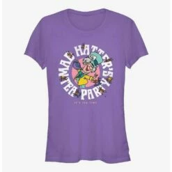 Budget 🎁 Disney Alice in Wonderland Mad Hatter's Tea Party 👧 Girls T-Shirt ✔️