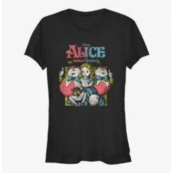 Promo ⌛ Disney Alice in Wonderland Vintage Alice 👧 Girls T-Shirt ⭐