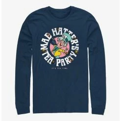 Coupon 👍 Disney Alice in Wonderland Mad Hatter's Tea Party Long-Sleeve T-Shirt 🌟