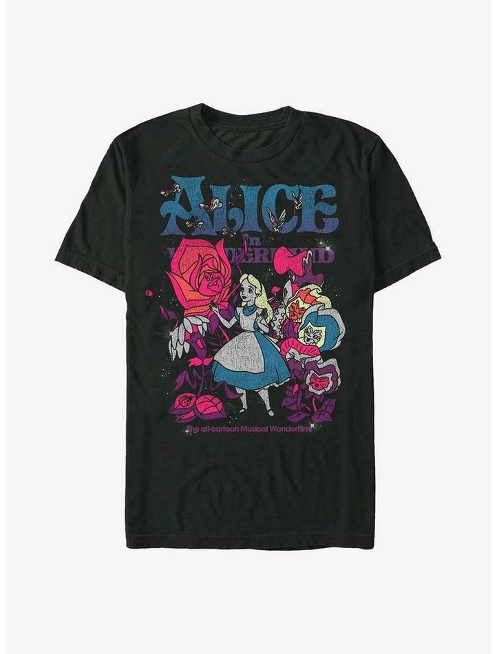 Top 10 ๐ Disney Alice in Wonderland Technicolor Wonderland T-Shirt ๐