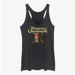 Discount ❤️ Disney Pirates of the Caribbean Skull Cross Logo 👧 Girls Tank 👍