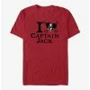 Hot Sale 🔔 Disney Pirates of the Caribbean I Love Captain Jack T-Shirt 🔔