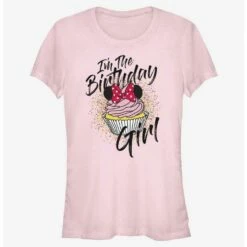 Buy 🔥 Disney Minnie Mouse I'm The 🎂 Birthday Girl Cupcake 👧 Girls T-Shirt 🧨