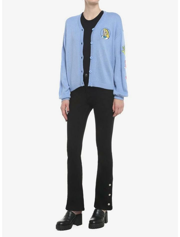 Cheap ✨ Disney Alice In Wonderland Embroidered 👧 Girls Cardigan 🔥 - Image 2