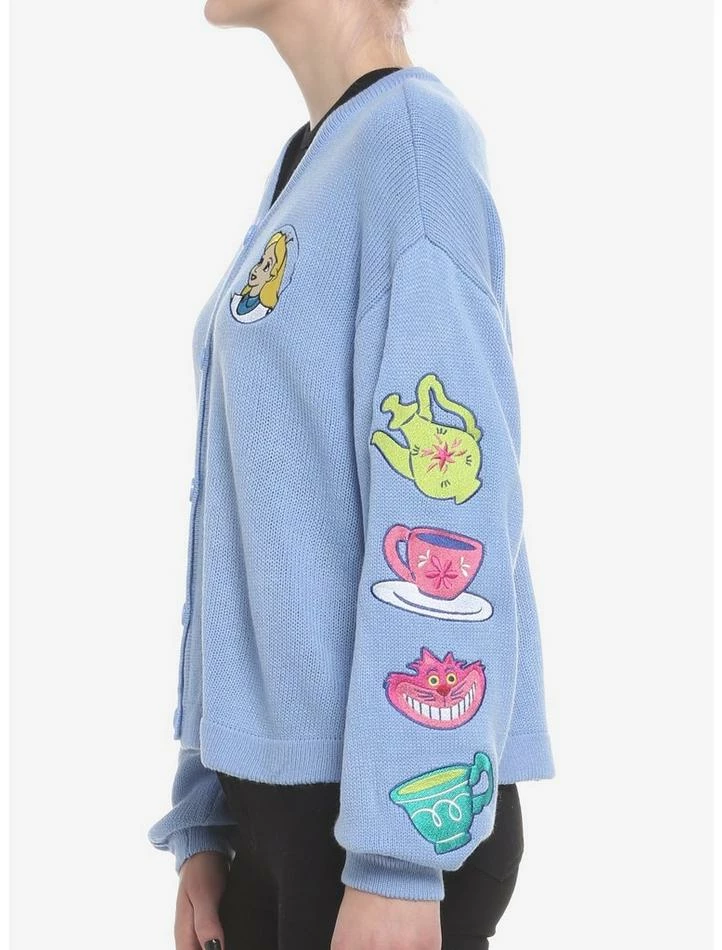Cheap ✨ Disney Alice In Wonderland Embroidered 👧 Girls Cardigan 🔥 - Image 4