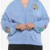 Outlet 🧨 Disney Alice In Wonderland Embroidered 👧 Girls Cardigan Plus Size 🔥