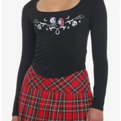 Best Sale ⌛ Her Universe The Nightmare Before 🔔 Christmas Duo Crop Long-Sleeve Top 🔥