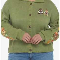 Flash Sale 😍 Disney Chip 'N' Dale Collar 👧 Girls Cardigan Plus Size 🔔