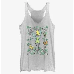 Outlet 🔔 Disney Tinker Bell Illustration 👧 Girls Tank 🌟