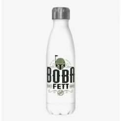 Cheap 🤩 Star Wars The Book of Boba Fett Boba Fett Bounty Hunter White Stainless Steel Water Bottle ✔️