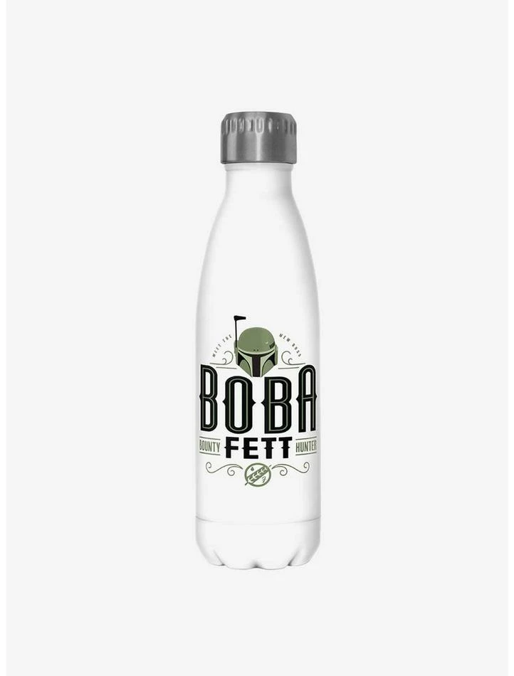 Cheap 🤩 Star Wars The Book of Boba Fett Boba Fett Bounty Hunter White Stainless Steel Water Bottle ✔️