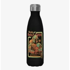 Buy ⌛ Star Wars The Book of Boba Fett Boba Force Black Stainless Steel Water Bottle 🎁