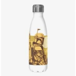 Budget ❤️ Star Wars The Book of Boba Fett Boba Landscape White Stainless Steel Water Bottle ✔️