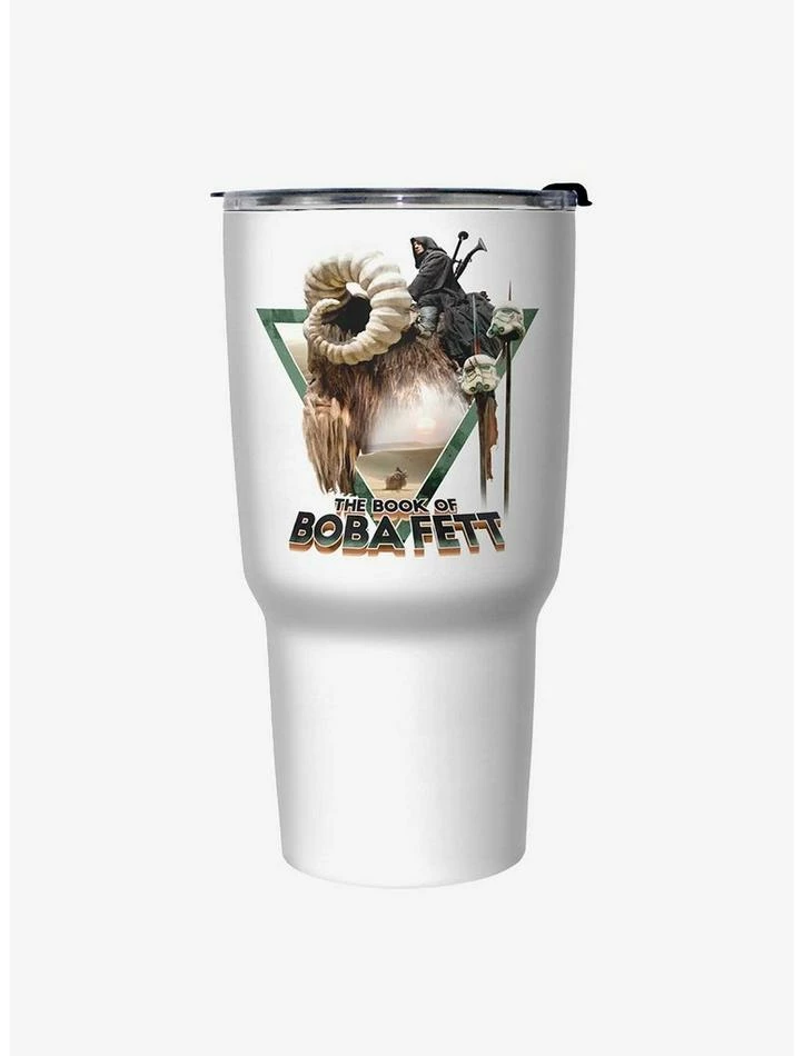 New 🤩 Star Wars The Book of Boba Fett No Time For This White Stainless Steel Travel Mug ✨