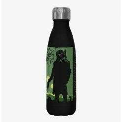 Brand new ⭐ Star Wars The Book of Boba Fett Bouny Hunter For Hire Black Stainless Steel Water Bottle 👍
