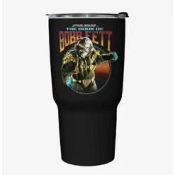 Hot Sale 🛒 Star Wars The Book of Boba Fett Stay The Course Black Stainless Steel Travel Mug 🌟