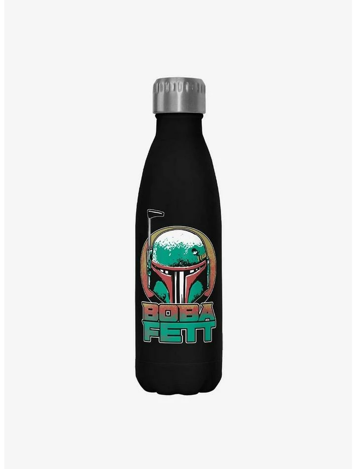 Best deal ๐ฏ Star Wars The Book of Boba Fett Helmet Circle Black Stainless Steel Water Bottle ๐