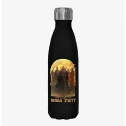 Buy 👏 Star Wars The Book of Boba Fett Leading By Example Black Stainless Steel Water Bottle 😉