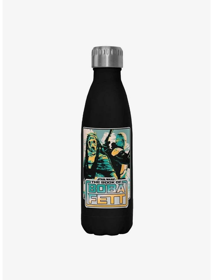 Best Sale 🎉 Star Wars The Book of Boba Fett No Jabba No Wonga Black Stainless Steel Water Bottle 🥰